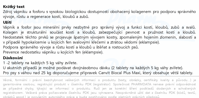 Canvit Biocal Plus tbl.485