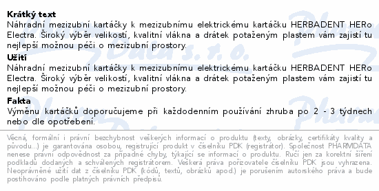 HERBADENT HERo náhr.mezizub.kartáč.1.2mm šedý 10ks
