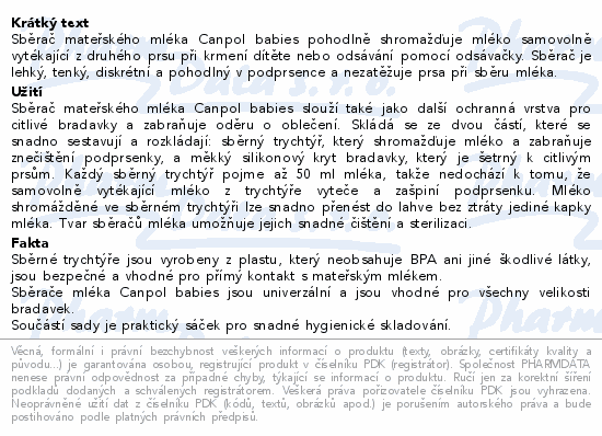 Canpol babies Sběrač mat. mléka do podprsenky 2ks