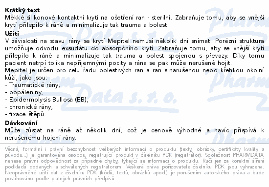 Mepitel silikonové krytí 7.5x10cm 10ks