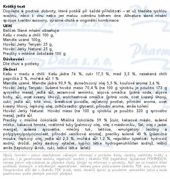 Allnature Slané mlsání balíček