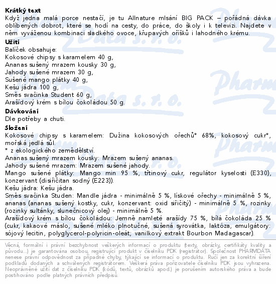 Allnature Mlsání big pack