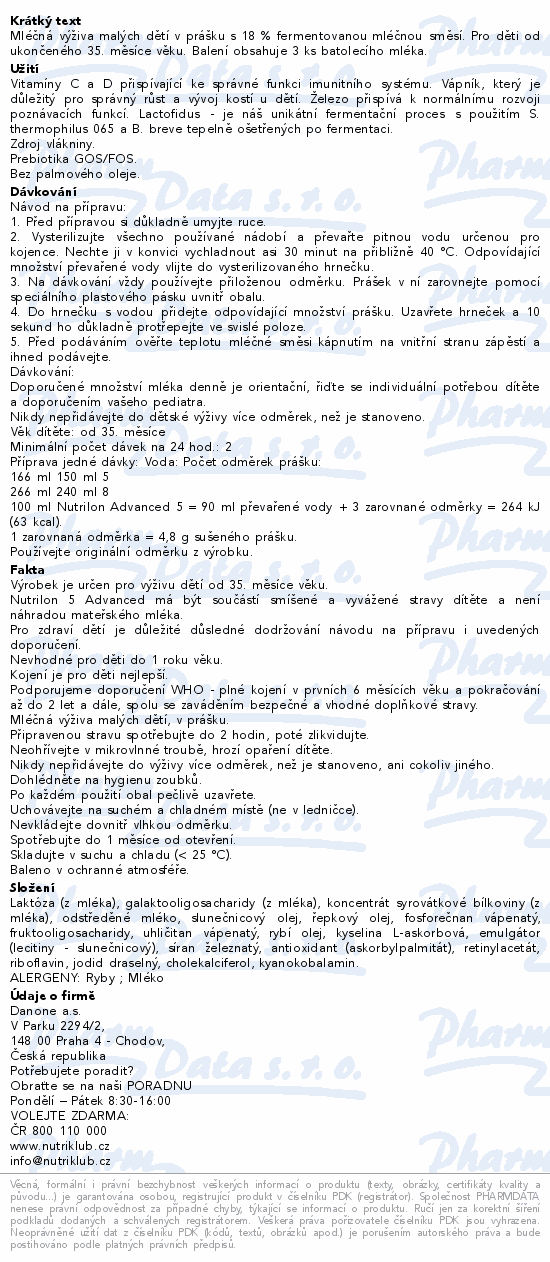 Nutrilon Advanced 5 3x1000g