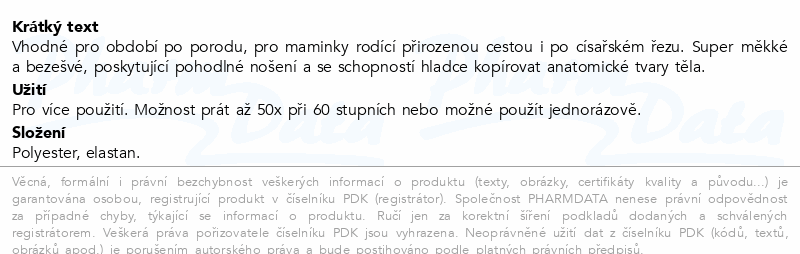 MomCare poporodní kalhotky více použití 2XL 4ks