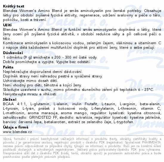 Blendea Women Amino Blend mango&maracuja 270g