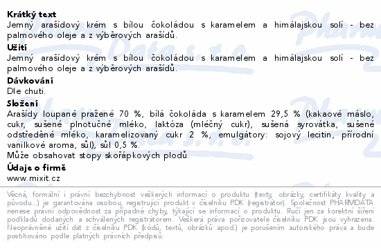 Mixit Karamel slaný&čokoláda s arašídy 250g