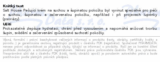 Salt House Krém na suchou a šupinatou pokožku 75ml