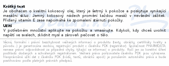 Emspoma Oil Vitamin Touch s nádechem kokosu 500ml