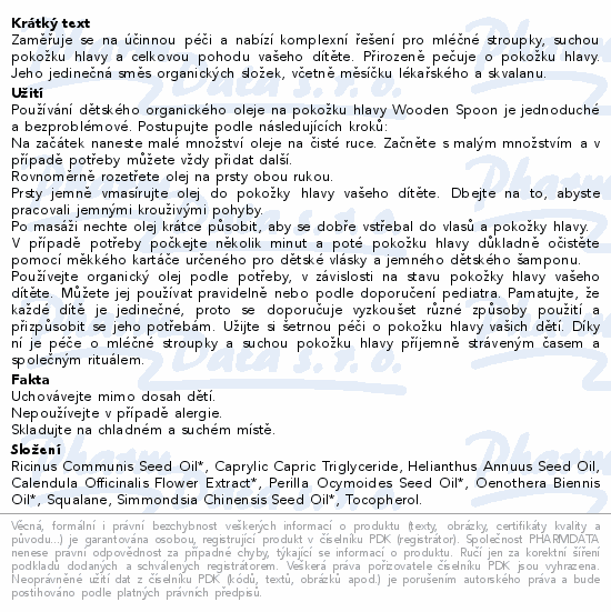 Wooden Spoon Olej na dětskou pokožku hlavy 15ml