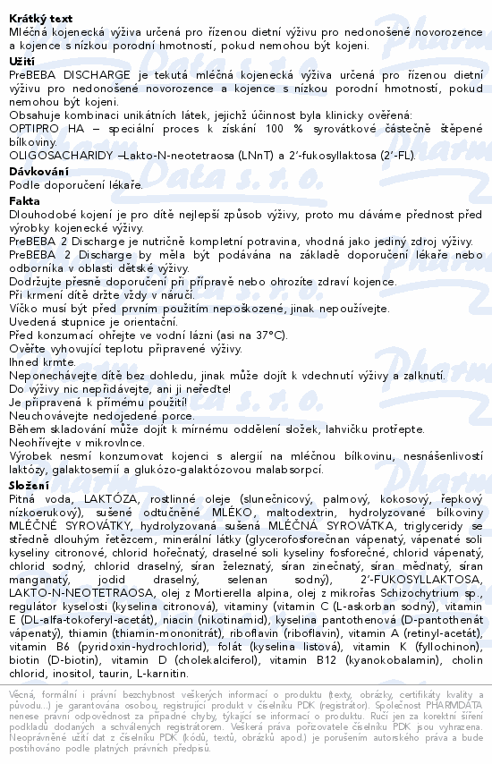 PreBEBA 2 DISCHARGE 2HMO 32x90ml