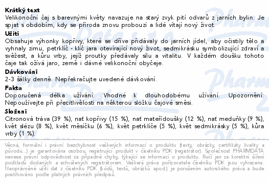 LEROS Velikonoční čaj s barevnými květy 20x1.4g