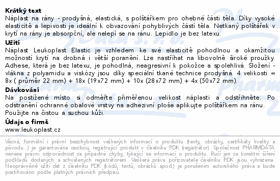 Leukoplast Elastic náplast pružná 4 vel.40ks