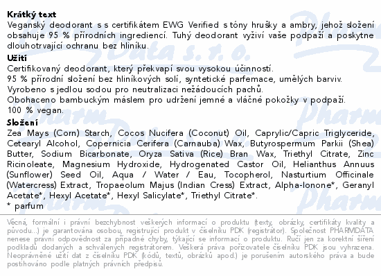 ATTITUDE Tuhý deo hruška a amber 75g