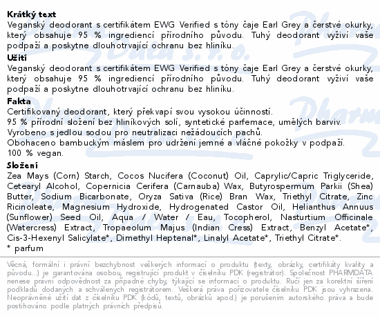 ATTITUDE Tuhý deo Earl Grey a okurka 75g