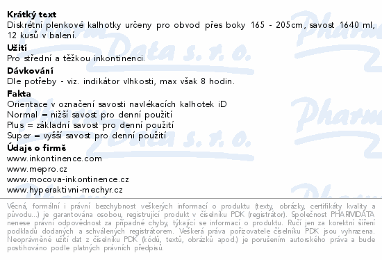 iD Sensitive Pants Super XXL 12ks