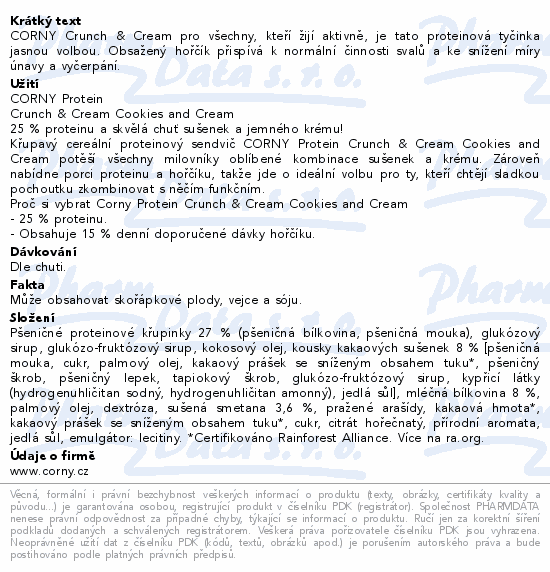 CORNY PROTEIN Crunch&Cream Cookies 35g