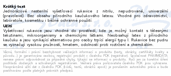 FLOWER SMART rukavice nitril.nepudr.modré M 100ks