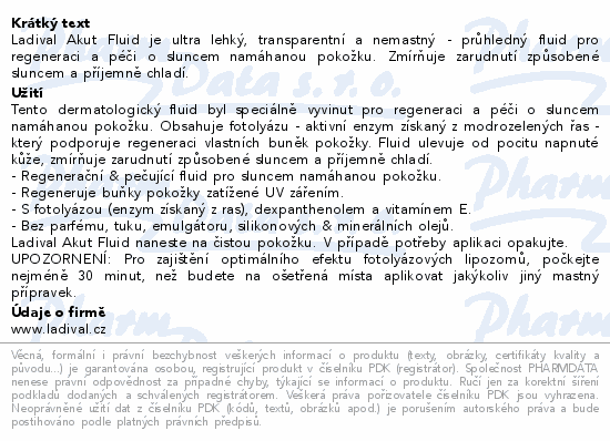 Ladival Akut Fluid po opalování 200ml