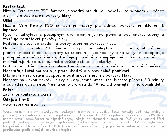 Nizoral Care Kerato PSO šampon 200ml