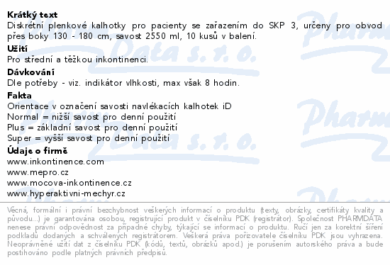 iD Sensitive Pants Maxi XL 10ks