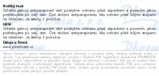 Gillette Arctic Ice antiperspirant gel 70ml