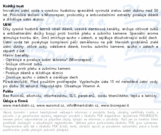 Biorepair CompleteProtection 50+ ústní voda 450ml