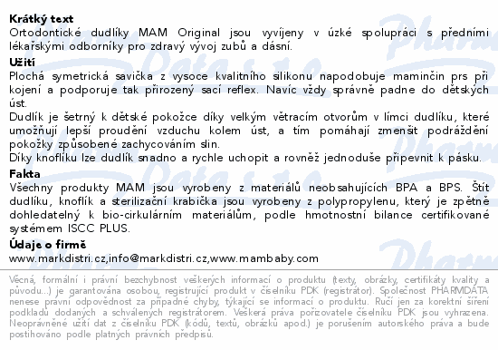 MAM Dudlík Original box 6+m tyrkysový/tm.modrý 2ks