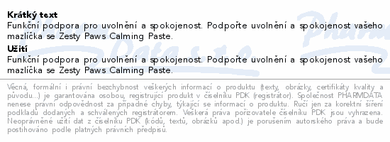 Zesty Paws Calming Paste 75g