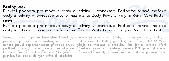 Zesty Paws Urinary&Renal Care Paste 75g