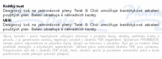 Tommee Tippee Twist&Click koš na pleny+6 kazet