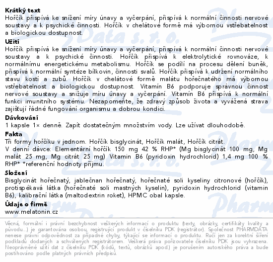 Magnesium Triple Complex + B6 cps.100