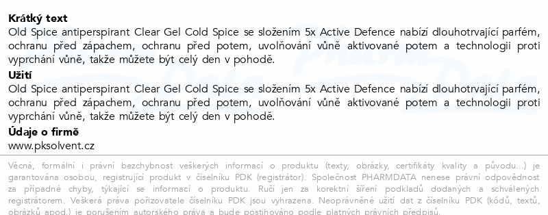 Old Spice Cold Spice deo stick gel 70ml