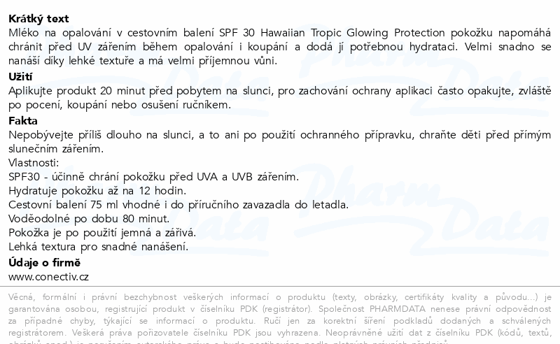 Hawaiian Tropic Glowing lotion SPF30 75ml