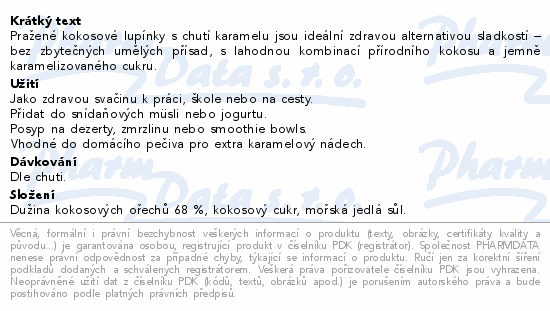 Allnature Kokosové chipsy pražené s karamelem 100g