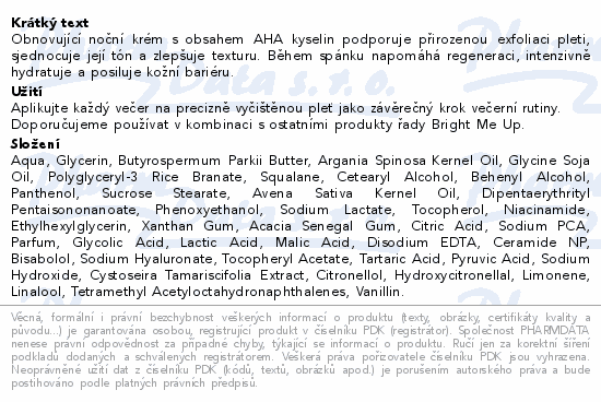 Dermacol Bright Me Up Restoring Night Cream 50ml