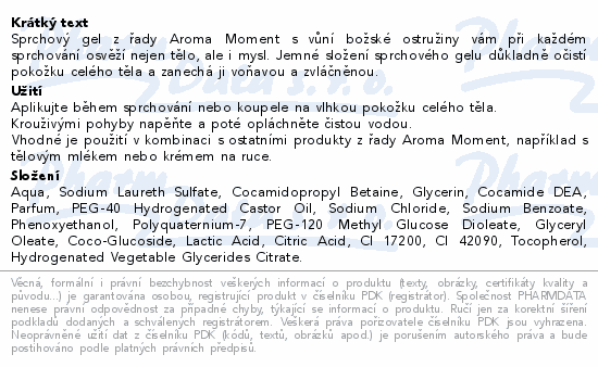 Dermacol Aroma Moment Božs.ostruž.sprch.gel 250ml