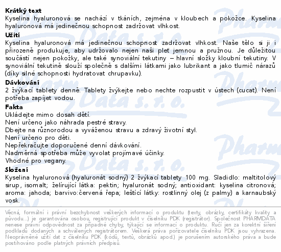 ALAVIS MAXIMA Kys.Hyal Gel.Gummies jahoda tbl.60