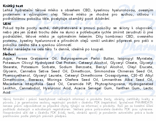 CANNEFF CBD Body Milk 200ml