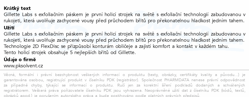 Gillette Labs holicí strojek+3 náhr.hlavice+stojan