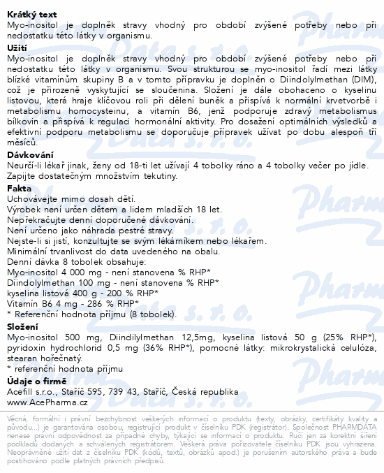 AcePharma Myo-Inositol tob.240