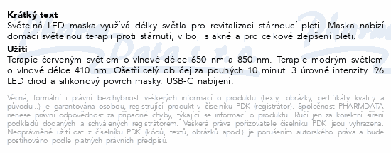 LED maska na obličej anti-aging Rio FCAA