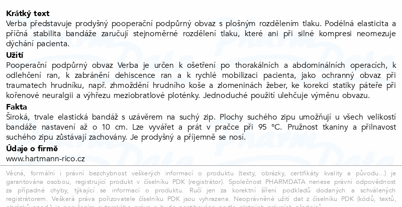VERBA Břišní pás podpůrný vel.4 95-105cm 1ks