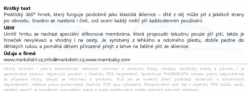 MAM Hrnek Easy To Drink 8+m žlutý 290ml