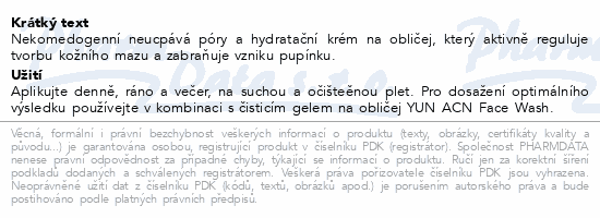 YUN ACN postbiotický denní a noční krém 50ml