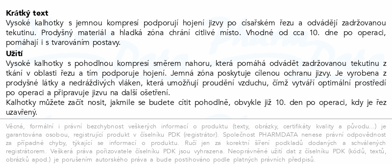 MomCare stahovací kalhotky po císař.řezu černá S/M