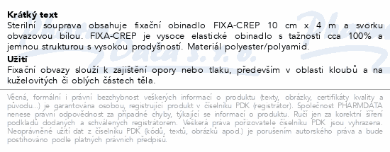 Immunity KIT souprava - Fixa-crep sterilní 10cm