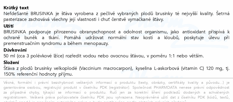 NefdeSanté Brusinka 500ml