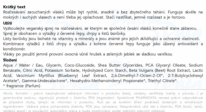ATTITUDE Sprej pro snadné rozčesávání vlásků 240ml
