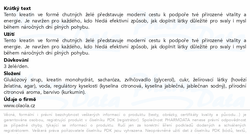 OlaOla Kreatin 60 želé bonbónů