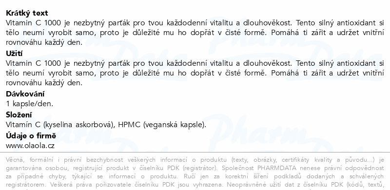OlaOla Vitamín C 1000mg se šípkem cps.90